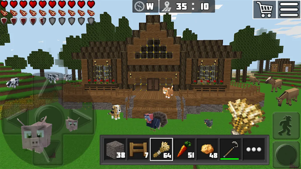 World Craft: Block Craftsman  [МОД Бесконечные монеты] Screenshot 2