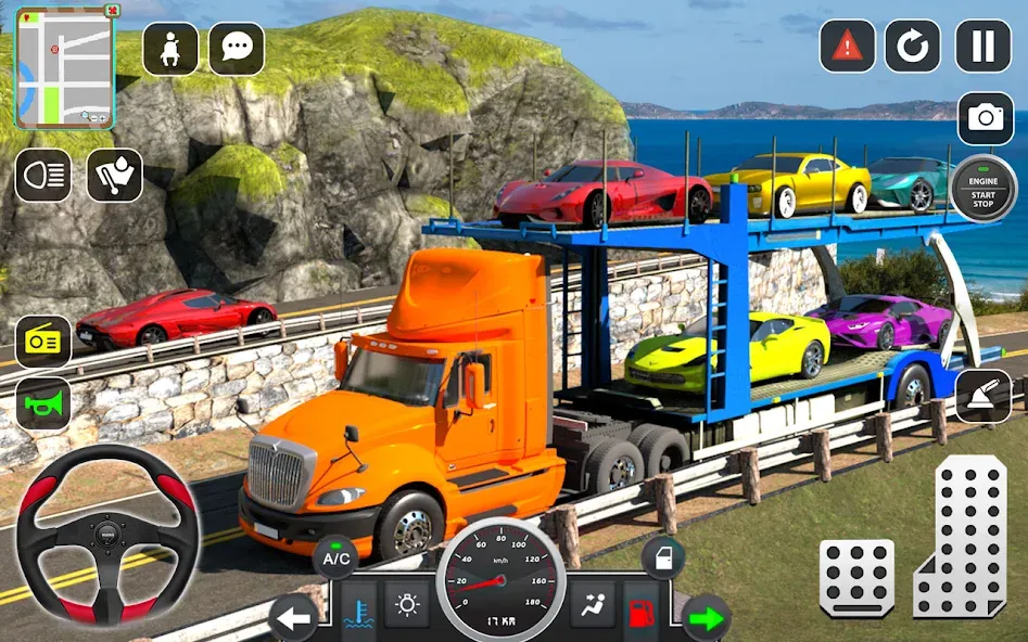 Trailer Truck Car Transport 3D  [МОД Бесконечные деньги] Screenshot 4