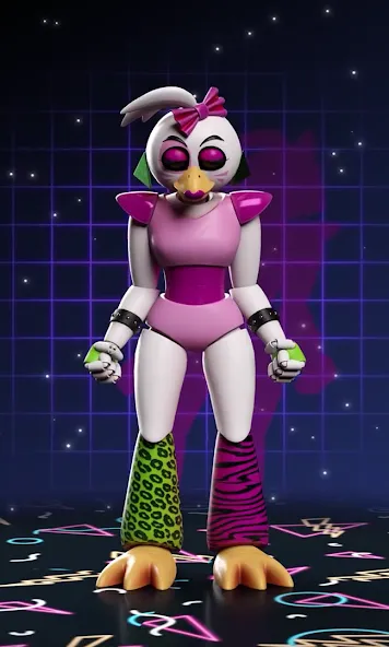 Glamrock Chica Workshop Glitch (Гламрок Чика Мастерская Глитч)  [МОД Много монет] Screenshot 4