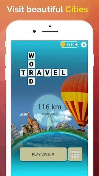 Word Travel: Wonders Trip Game  [МОД Unlocked] Screenshot 2