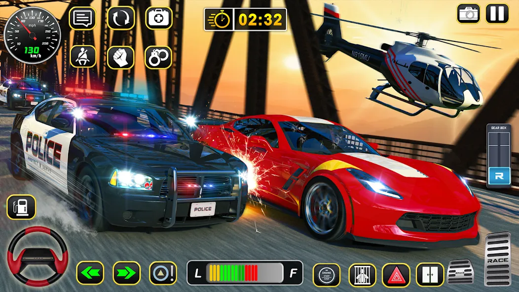 Police Car Chase Car Games  [МОД Бесконечные монеты] Screenshot 5