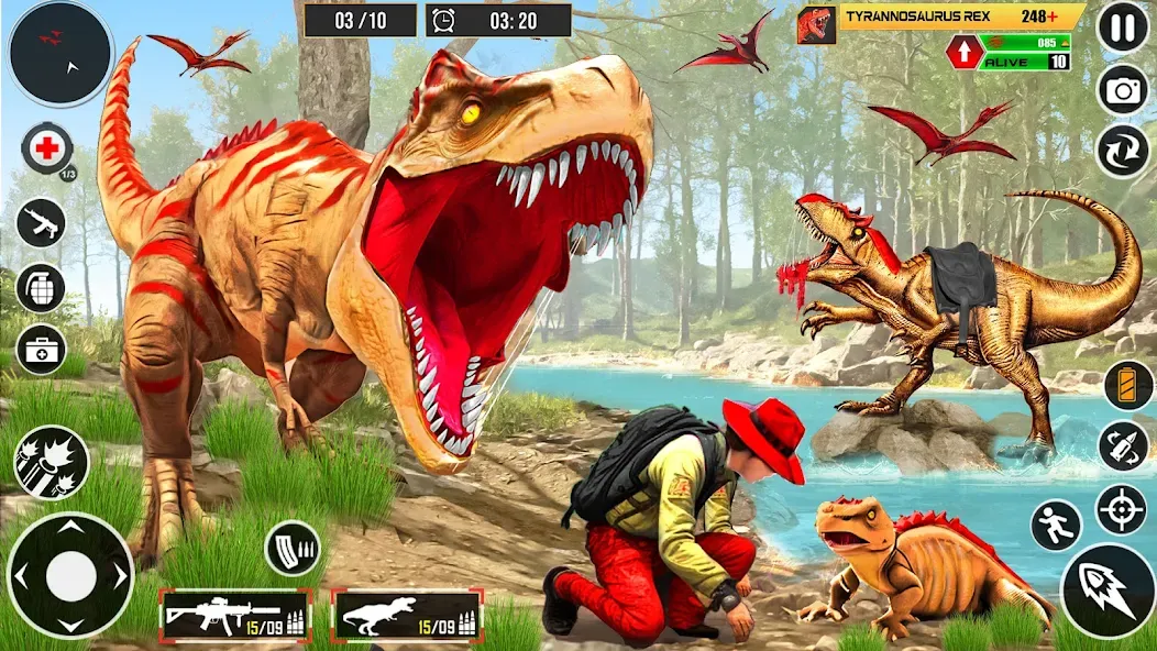 Real Dino Hunter 3D Gun Games (Уайлд Динозавр Хантер Ган Геймс)  [МОД Menu] Screenshot 1