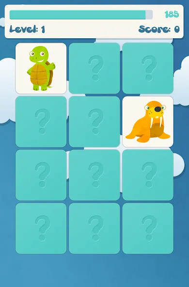 Animals memory game for kids  [МОД Бесконечные деньги] Screenshot 5