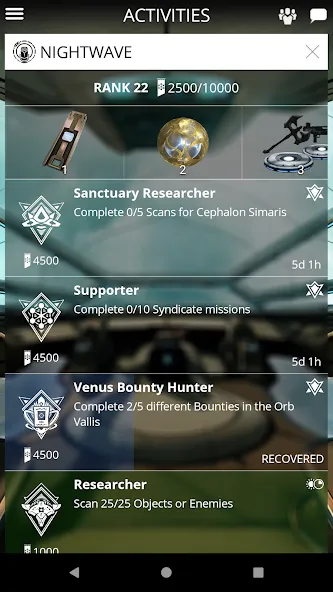 Warframe Companion (Уорфрейм Компаньон)  [МОД Много денег] Screenshot 2