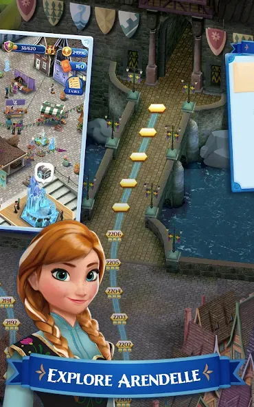 Disney Frozen Free Fall Games  [МОД Бесконечные деньги] Screenshot 4