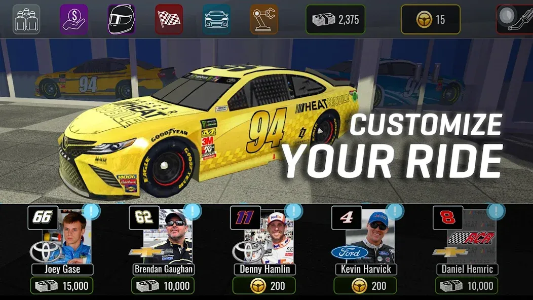 NASCAR Heat Mobile (НАСКАР Хит Мобилай)  [МОД Mega Pack] Screenshot 2