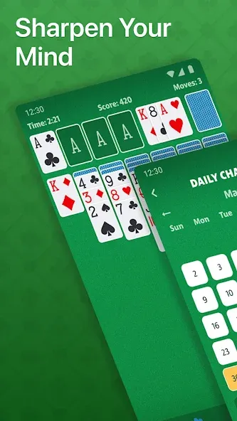 Solitaire - Classic Card Game (Солитер)  [МОД Бесконечные монеты] Screenshot 2