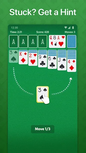 Solitaire - Classic Card Game (Солитер)  [МОД Бесконечные монеты] Screenshot 4