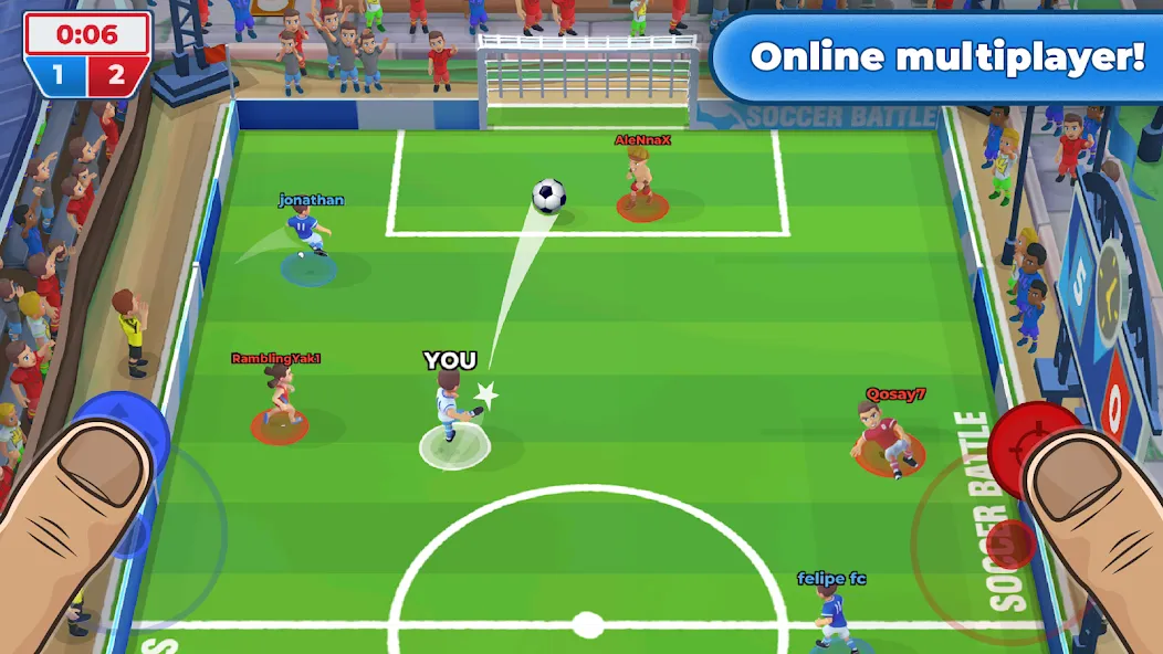 Soccer Battle -  PvP Football  [МОД Unlocked] Screenshot 1