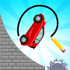 Скачать взломанную Draw 2 Bridge: Draw Save Car (Дроу 2 Бридж)  [МОД Все открыто] - стабильная версия apk на Андроид