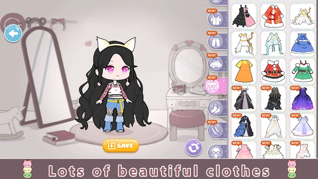 YOYO Doll Anime Dress Up Game (ЙОЙО)  [МОД Бесконечные деньги] Screenshot 2