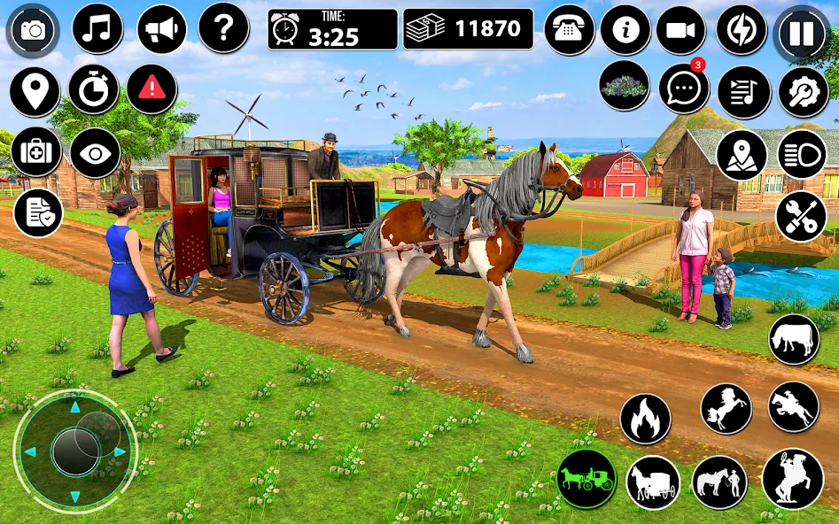 Horse Cart Taxi Transport Game  [МОД Бесконечные монеты] Screenshot 3