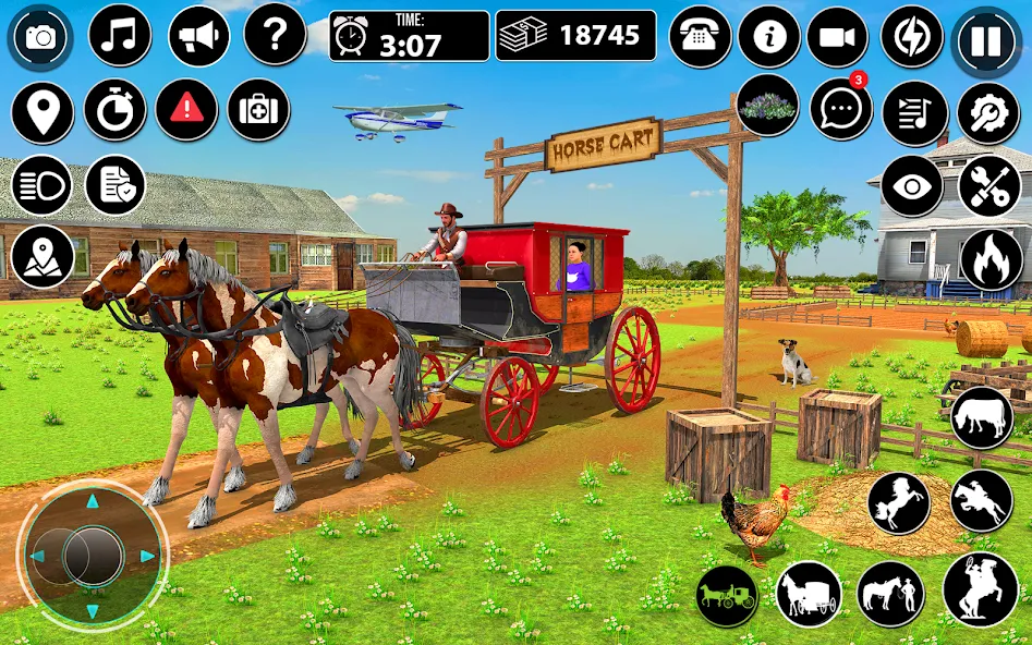 Horse Cart Taxi Transport Game  [МОД Бесконечные монеты] Screenshot 4