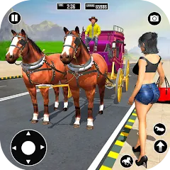 Скачать взлом Horse Cart Taxi Transport Game  [МОД Бесконечные монеты] - полная версия apk на Андроид