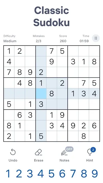 Sudoku.com - Classic Sudoku  [МОД Unlimited Money] Screenshot 1