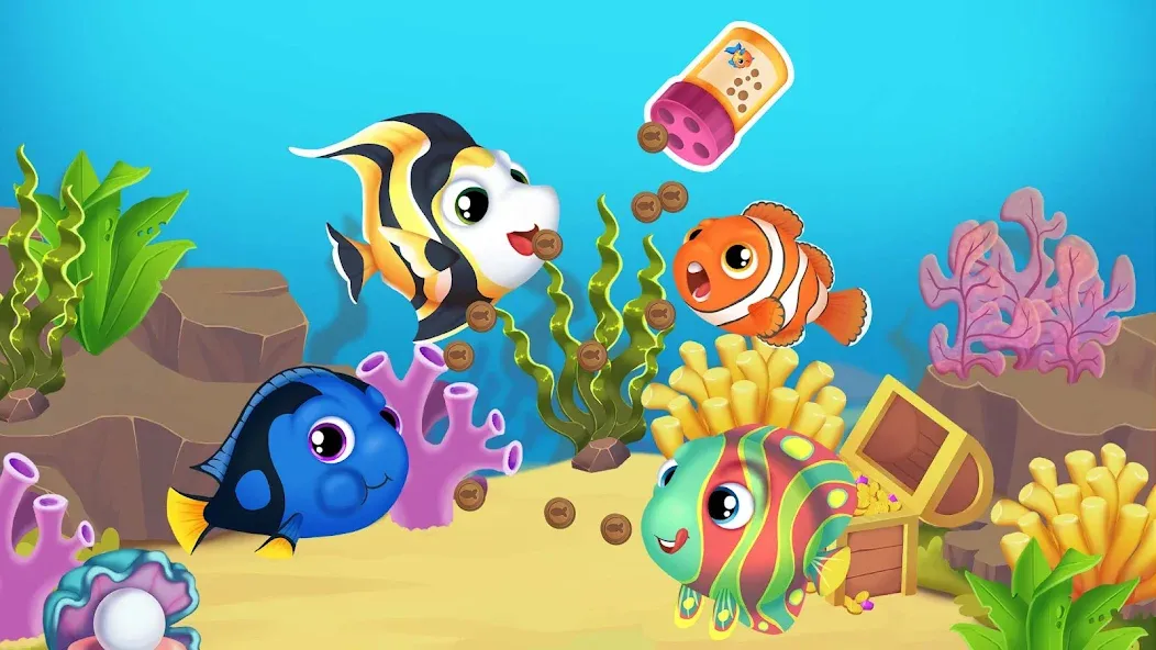 Baby Aquarium - Fish game  [МОД Все открыто] Screenshot 5