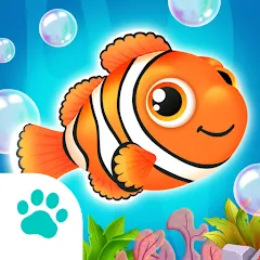 Взломанная Baby Aquarium - Fish game  [МОД Все открыто] - стабильная версия apk на Андроид