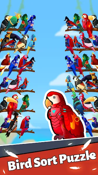 Bird Puzzle - Color Game  [МОД Unlocked] Screenshot 3