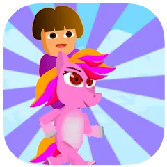 Скачать взлом Dora Riding Pony Escape Jungle (Дора на Пони Едет из Джунглей)  [МОД Бесконечные монеты] - стабильная версия apk на Андроид