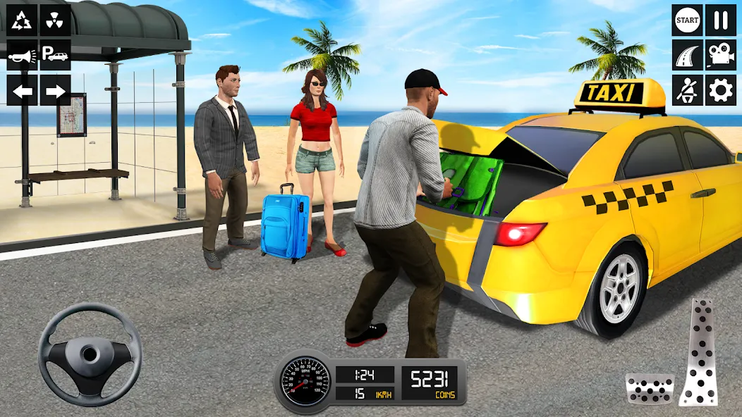 Taxi Simulator 3d Taxi Sim  [МОД Много монет] Screenshot 1