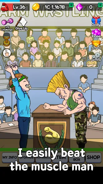 Arm Wrestling Clicker (Армреслинг Кликер)  [МОД Много монет] Screenshot 5