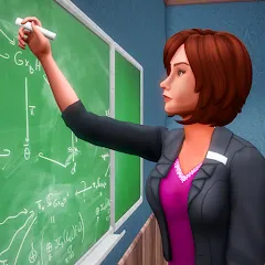 Скачать взлом High School Teacher Simulator  [МОД Бесконечные монеты] - последняя версия apk на Андроид