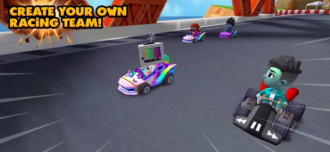 Boom Karts Multiplayer Racing (Бум Картс Мультиплеер Рейсинг)  [МОД Unlocked] Screenshot 3