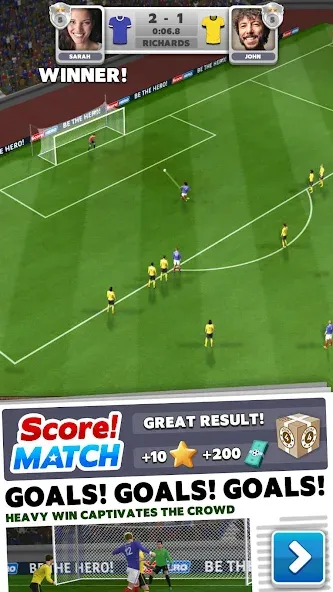 Score! Match - PvP Soccer  [МОД Unlimited Money] Screenshot 1