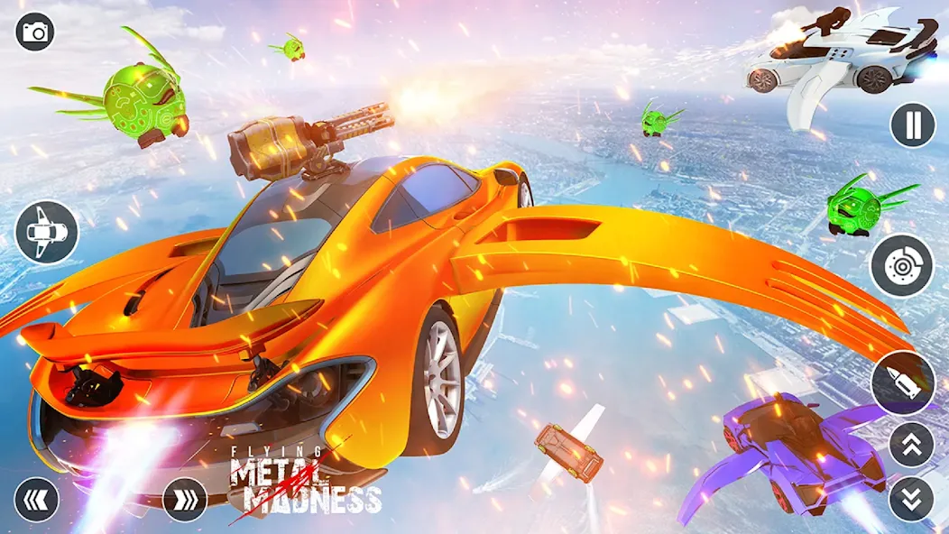 Flying Car Robot Shooting Game  [МОД Menu] Screenshot 3