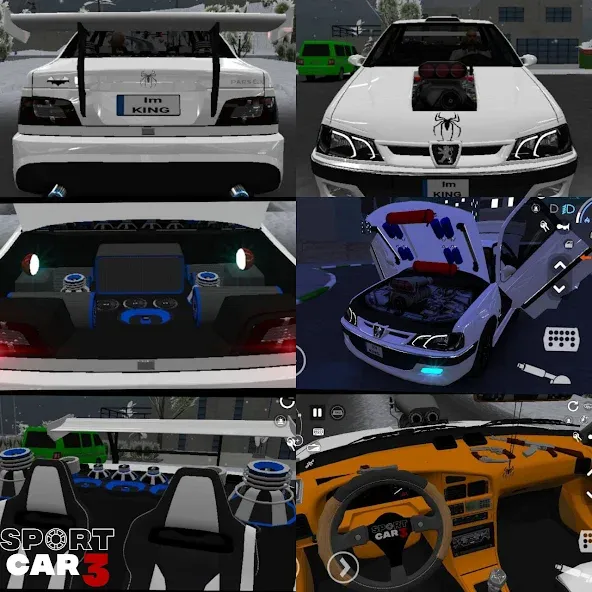 Sport car 3 : Taxi & Police - (Спорткар 3)  [МОД Бесконечные монеты] Screenshot 1