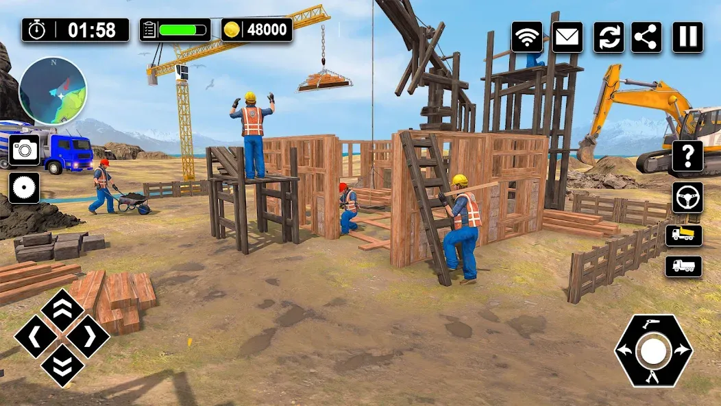 Wood House Construction Game  [МОД Unlimited Money] Screenshot 2