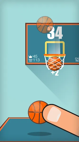 Basketball FRVR - Dunk Shoot (Баскетбол ФРВР)  [МОД Бесконечные монеты] Screenshot 2