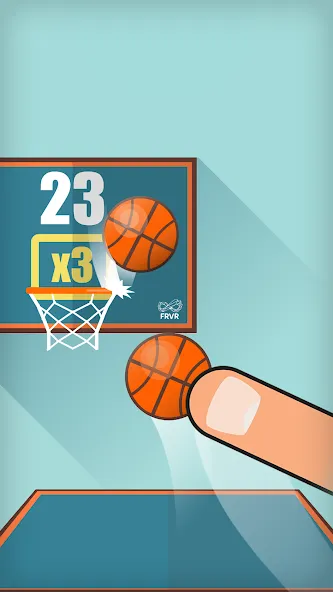 Basketball FRVR - Dunk Shoot (Баскетбол ФРВР)  [МОД Бесконечные монеты] Screenshot 3