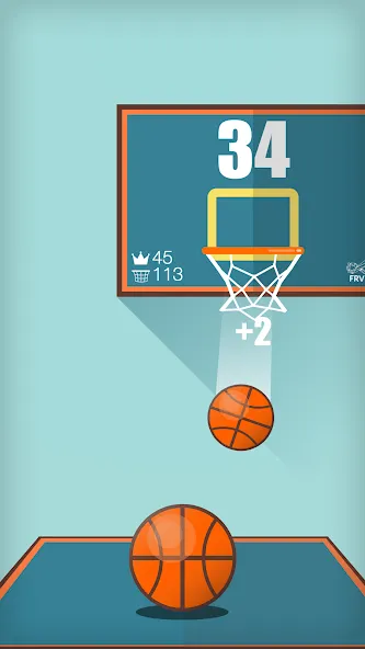 Basketball FRVR - Dunk Shoot (Баскетбол ФРВР)  [МОД Бесконечные монеты] Screenshot 4