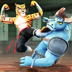 Скачать взлом Kung Fu Animal: Fighting Games (Кунгфу животное)  [МОД Много монет] - стабильная версия apk на Андроид