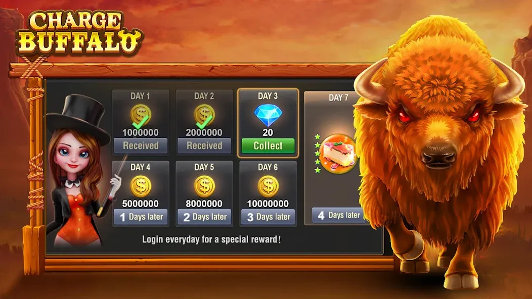 Charge Buffalo Slot-TaDa Games (Чардж Буффало Слот)  [МОД Много монет] Screenshot 3