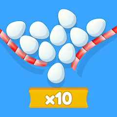 Скачать взломанную Eggs & Chickens: Cut Rope Game (Яйца и куры)  [МОД Unlimited Money] - последняя версия apk на Андроид