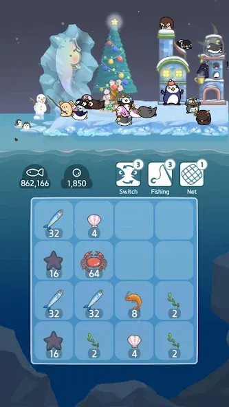 2048 Penguin Island  [МОД Много денег] Screenshot 1