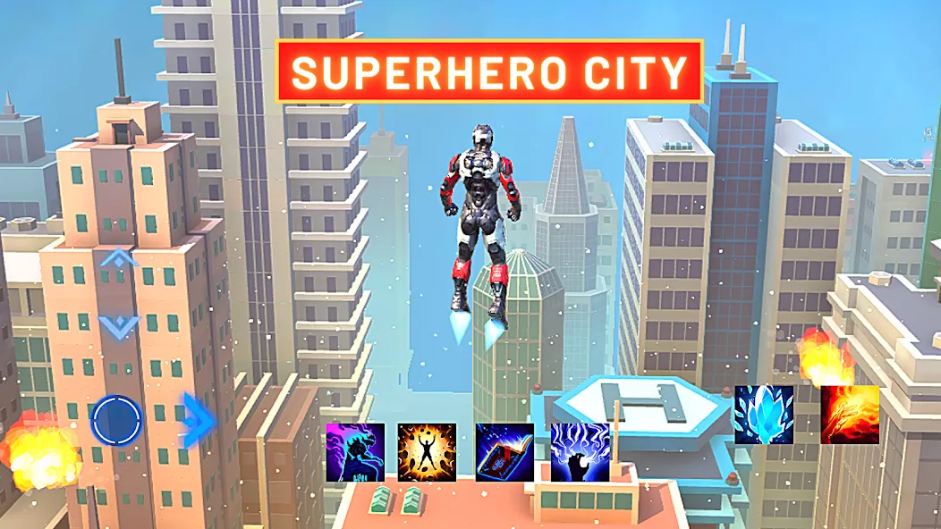 Super hero Flying iron jet man  [МОД Бесконечные деньги] Screenshot 2