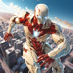 Взлом Super hero Flying iron jet man  [МОД Бесконечные деньги] - последняя версия apk на Андроид