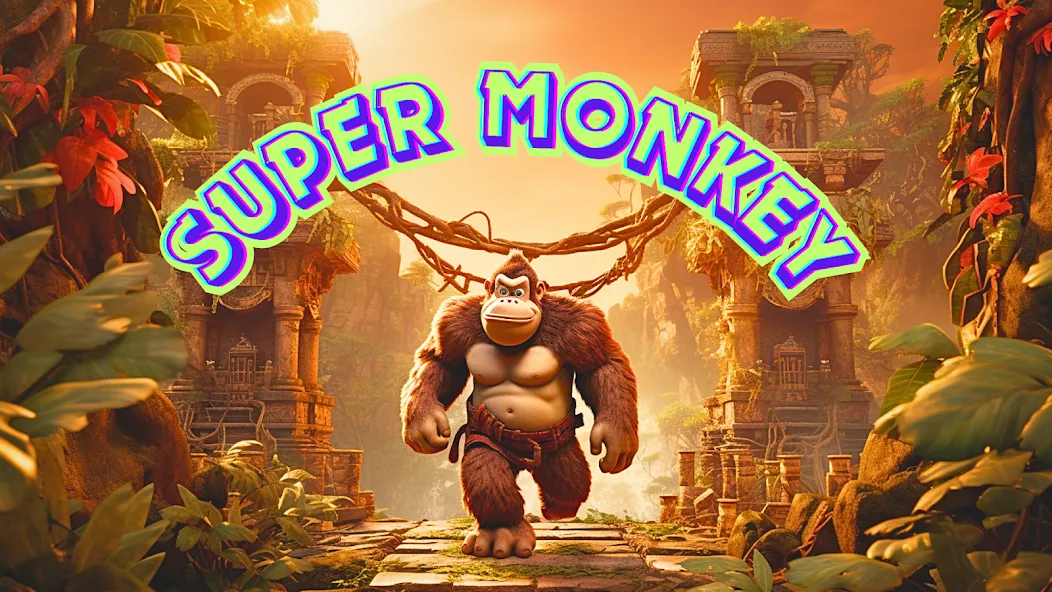 Monkey jungle run kong gorilla  [МОД Unlocked] Screenshot 1