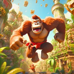 Скачать взлом Monkey jungle run kong gorilla  [МОД Unlocked] - стабильная версия apk на Андроид