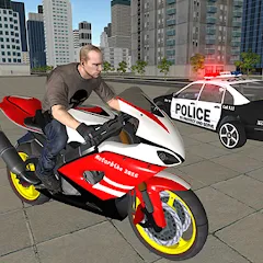 Скачать взломанную Bike Driving: Police Chase  [МОД Mega Pack] - полная версия apk на Андроид