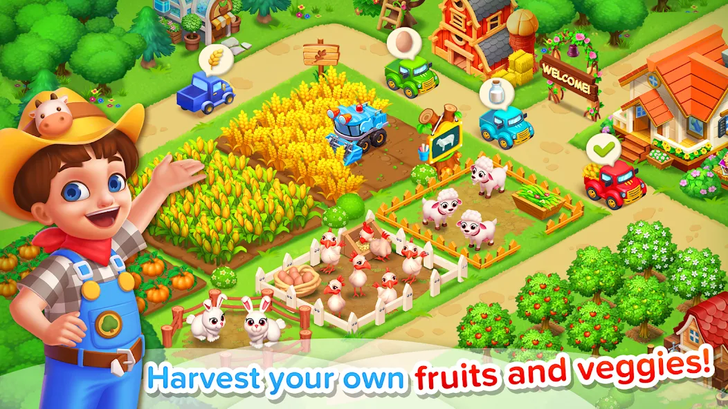 Family Farm Seaside  [МОД Бесконечные монеты] Screenshot 1