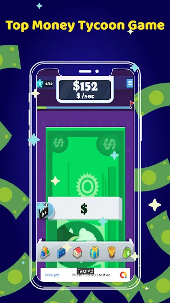 Money Clicker Game -Money Rain  [МОД Много денег] Screenshot 1