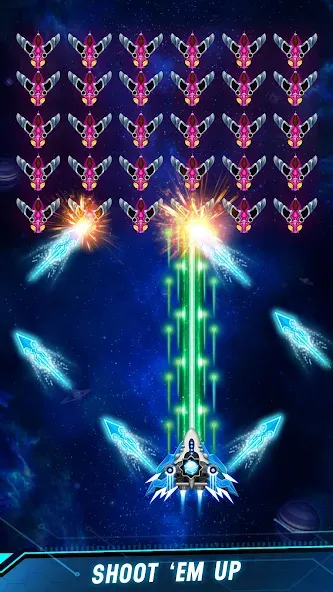 Space shooter - Galaxy attack (Спейс шутер)  [МОД Unlimited Money] Screenshot 1