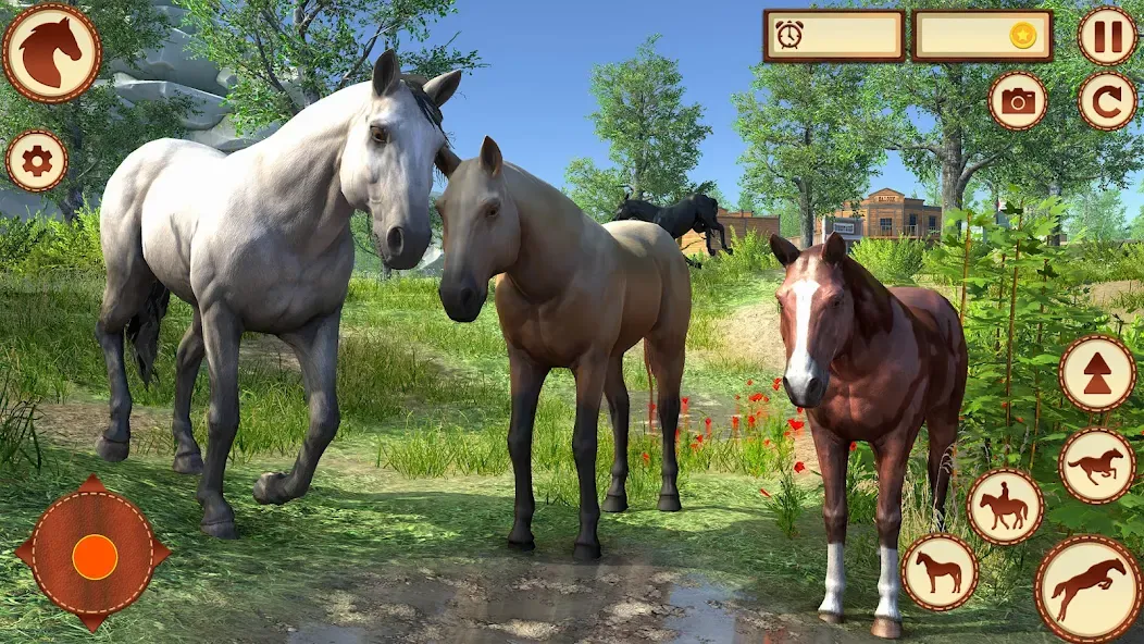 Virtual Wild Horse Family Sim (Виртуальное семейство диких лошадей)  [МОД Все открыто] Screenshot 1