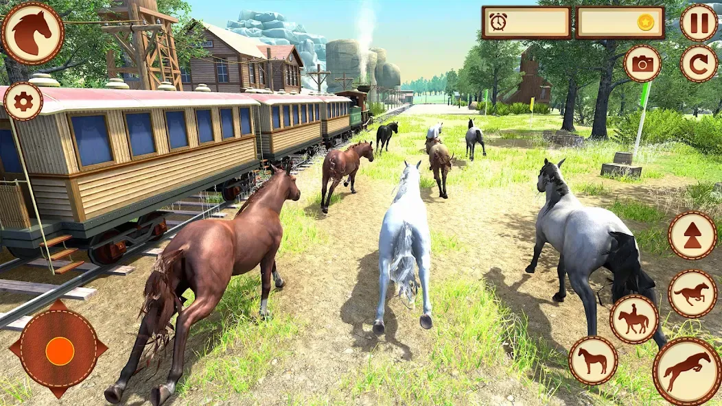 Virtual Wild Horse Family Sim (Виртуальное семейство диких лошадей)  [МОД Все открыто] Screenshot 3