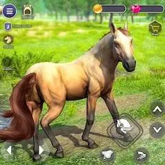 Взломанная Virtual Wild Horse Family Sim (Виртуальное семейство диких лошадей)  [МОД Все открыто] - полная версия apk на Андроид