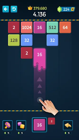 1M - Merge Number Block Puzzle  [МОД Menu] Screenshot 1